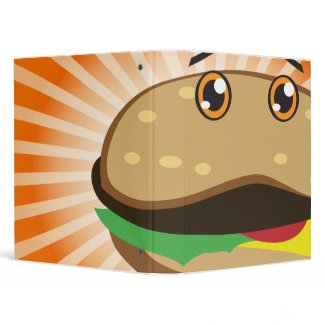 chibi cheeseburger notebook binder