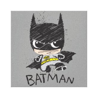 Chibi Classic Batman Sketch Gallery Wrap Canvas