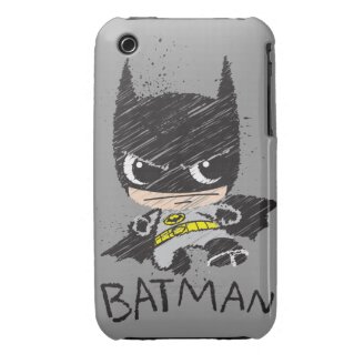 Chibi Classic Batman Sketch iPhone 3 Cover