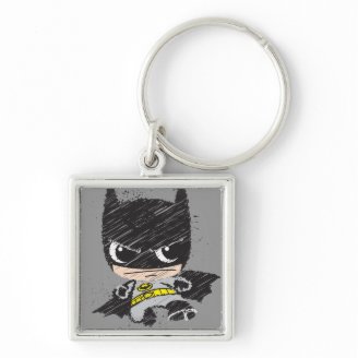 Chibi Classic Batman Sketch Key Chain