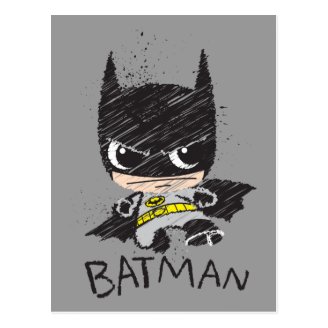 Chibi Classic Batman Sketch Post Cards