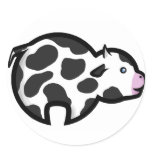 Chibi Cow Round Sticker