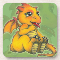 Chibi Dragon cork coasters