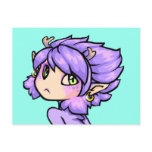 Chibi dragon girl postcard