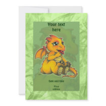 Chibi Dragon Personalized Announcement