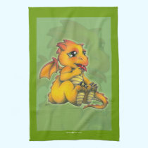 Chibi Dragon kitchen towels