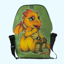Chibi Dragon rickshaw messenger bags