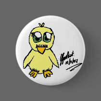 Chibi Easter CHICK buttons