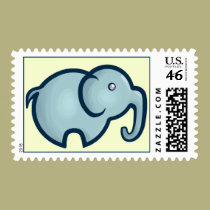 Chibi Elephant postage by Figbeater Chibi Elephant postage