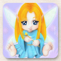 Chibi Faery cork coasters