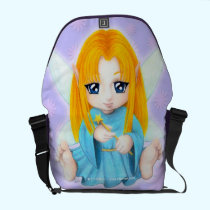 Chibi Faery rickshaw messenger bags