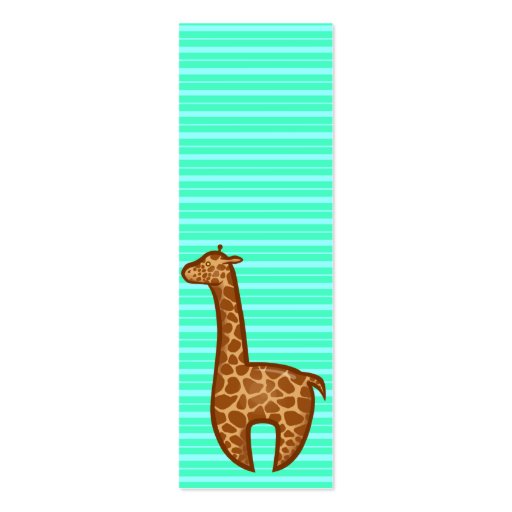 Chibi Giraffe Bookmark Business Cards (front side)