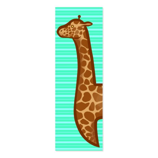Chibi Giraffe Bookmark Business Cards (back side)