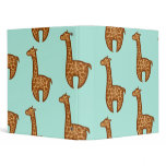 Chibi Giraffes 3 Ring Binders