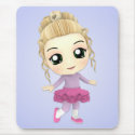 Chibi Girl Ballerina mousepads