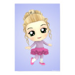 Chibi Girl Ballet Dancer Poster