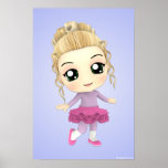 Chibi Girl Ballet Dancer Poster