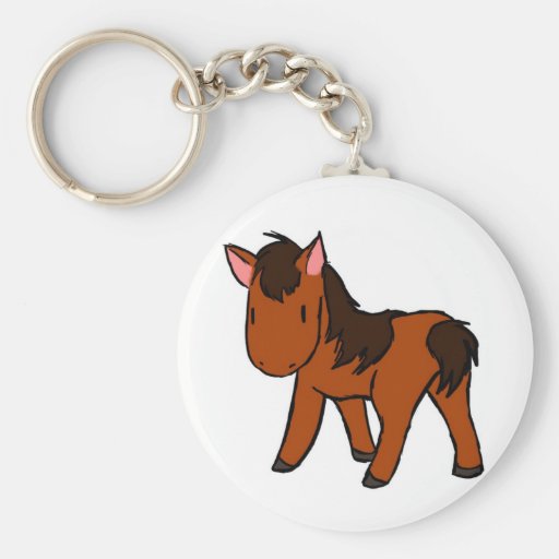 plush horse keychain