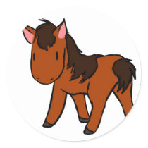 Chibi Horse Sticker