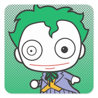 Chibi Joker Square Stickers