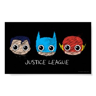 Chibi Justice League Heads Sketch Posters