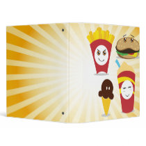 chibi kawaii fast food value meal binders by dooni_notebooks chibi kawaii fast food value meal binders