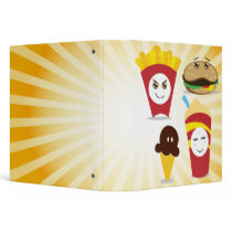 chibi kawaii fast food value meal binders