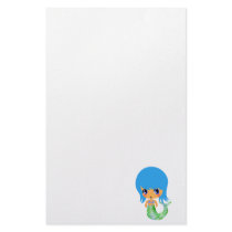 chibi magical mermaid 2 customized stationery