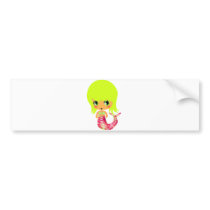 chibi magical mermaid 3 bumper stickers