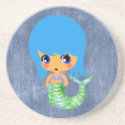 chibi magical mermaid blue hair