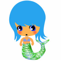 chibi magical mermaid blue hair photo sculptures by doonidesigns chibi magical mermaid blue hair photo sculptures