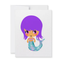 chibi magical mermaid purple hair announcement