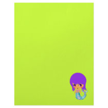 chibi magical mermaid purple hair letterhead