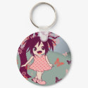 Chibi Manga Anime Little Kawaii Girl Keyring keychains