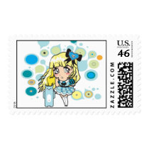 Chibi Mara Blue postage by ChristinasCanvas Chibi Mara Blue postage