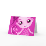 Chibi Pink Birthday Card