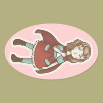 Chibi Red Riding Hood stickers