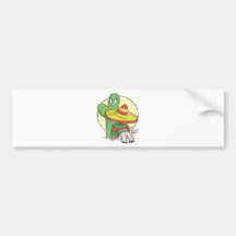 chibi sombrero distressed bumper sticker