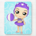 Chibi Summer Swimmer Mousepad