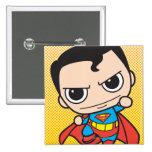 Chibi Superman Flying Pinback Buttons