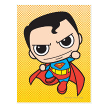 Chibi Superman Flying Post Card