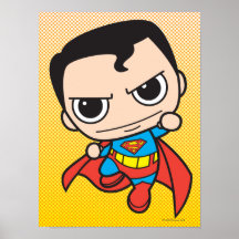 Chibi Superman Flying Print