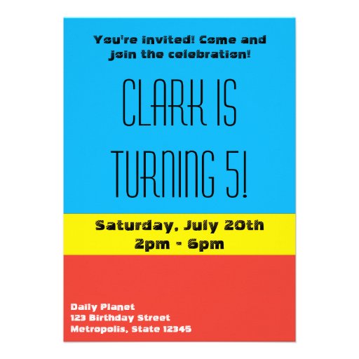 Chibi Superman Sketch - Flying Invitation