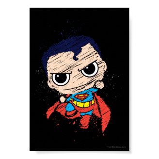 Chibi Superman Sketch - Flying Print