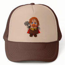Chibi Thor with Hammer Trucker Hats