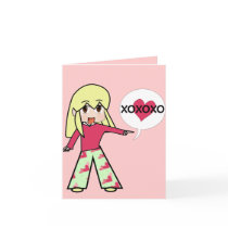 Chibi Valentine Hearts cards by samack Chibi Valentine Hearts cards