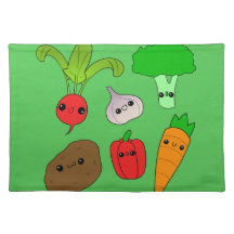 Chibi Vegetables Placemat