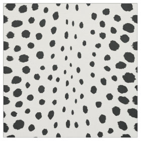 Chic abstract black white cheetah print pattern fabric