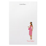 Chic African Lady Notepad Personalized Stationery
