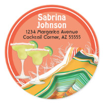 Chic and Contemporary Margarita Address Label stickers